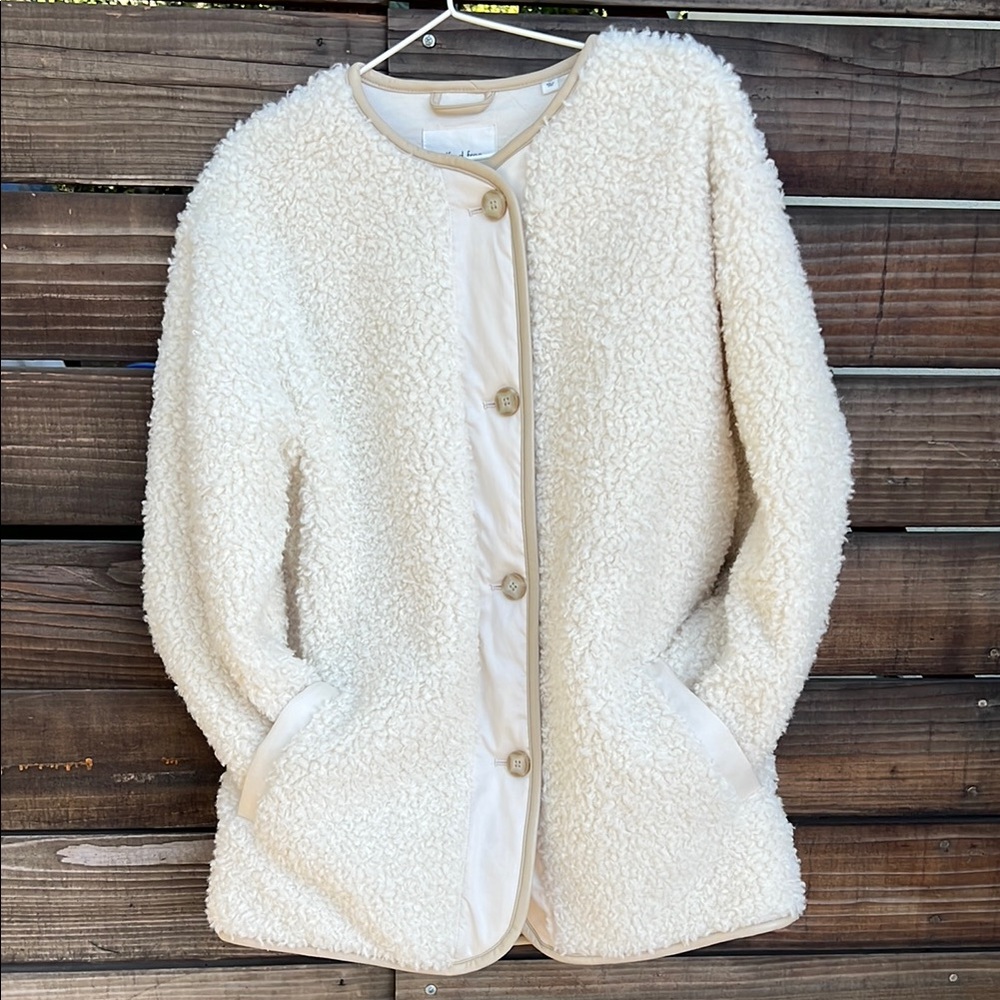 Oversized coat faux shearling